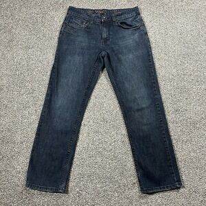 Urban Pipeline Jeans Mens 30x30 MaxFlex Blue Relaxed Straight Dark Wash Denim